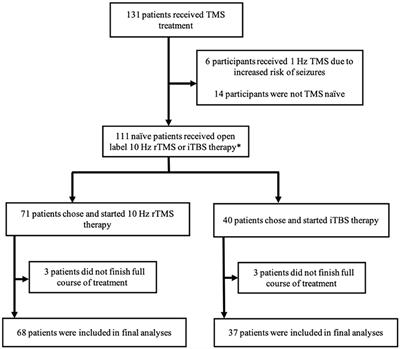 Early Improvement Predicts Clinical Outcomes Similarly in 10 Hz rTMS and iTBS Therapy for Depression